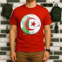 Soccer Ball Country Flag Algeria T-Shirt thumb 6