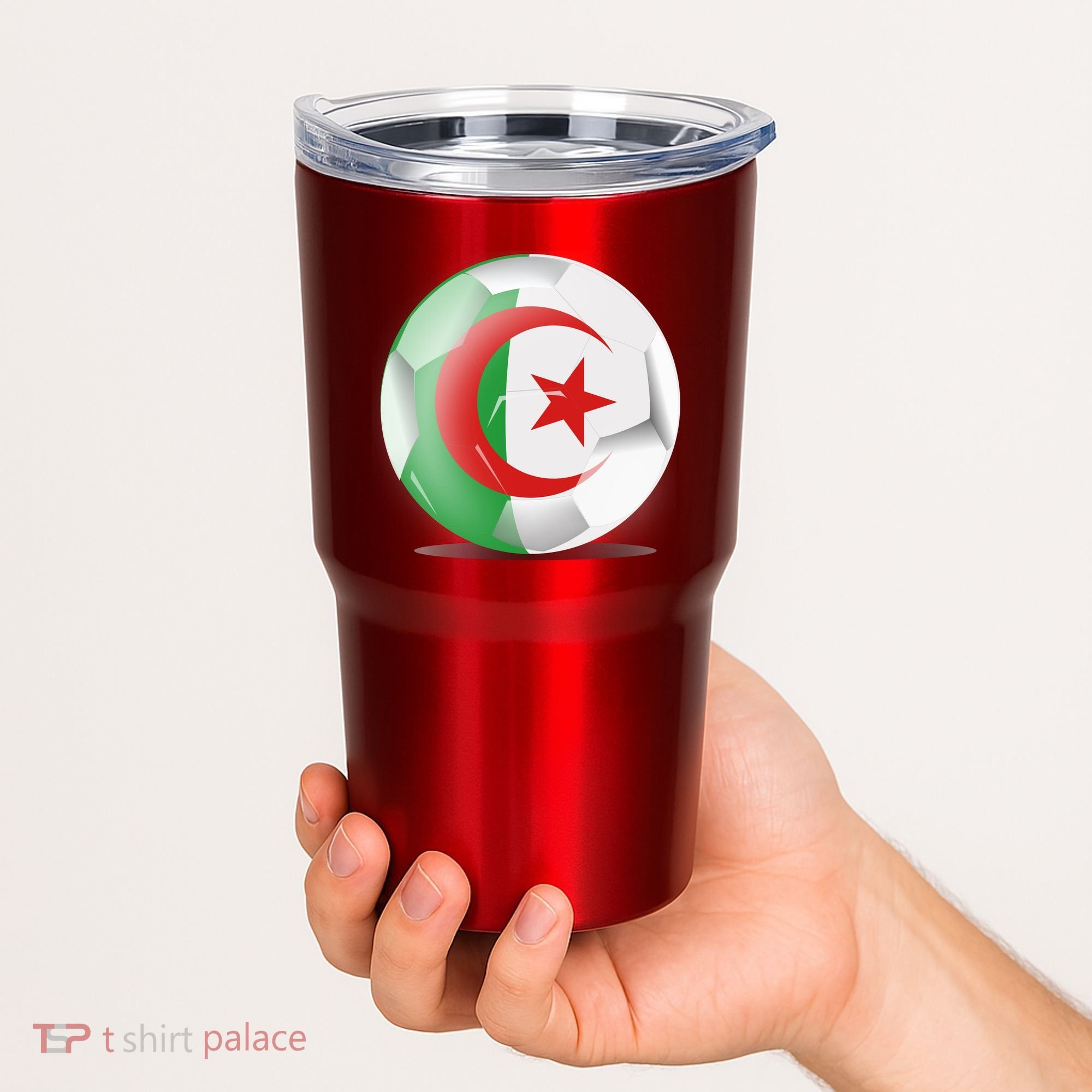 Soccer Ball Country Flag Algeria Tumbler