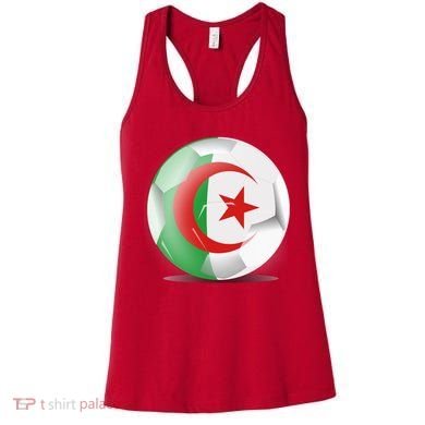 Soccer Ball Country Flag Algeria Women's Tank Top