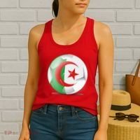 Soccer Ball Country Flag Algeria Women's Tank Top thumb 2