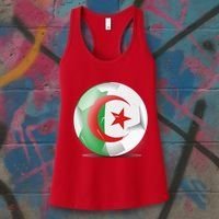 Soccer Ball Country Flag Algeria Women's Tank Top thumb 3