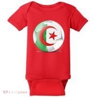 Soccer Ball Country Flag Algeria Baby Bodysuit thumb 0