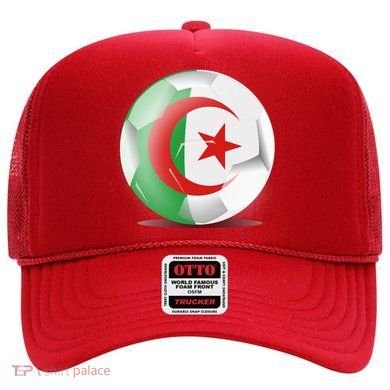 Soccer Ball Country Flag Algeria Hat