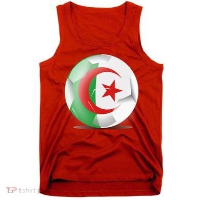 Soccer Ball Country Flag Algeria Tank Top