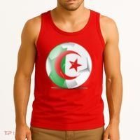 Soccer Ball Country Flag Algeria Tank Top thumb 3