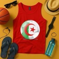 Soccer Ball Country Flag Algeria Tank Top thumb 4