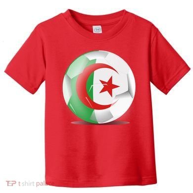 Soccer Ball Country Flag Algeria Toddler T-Shirt