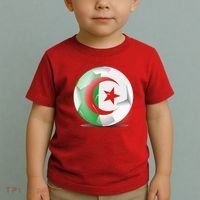 Soccer Ball Country Flag Algeria Toddler T-Shirt thumb 2