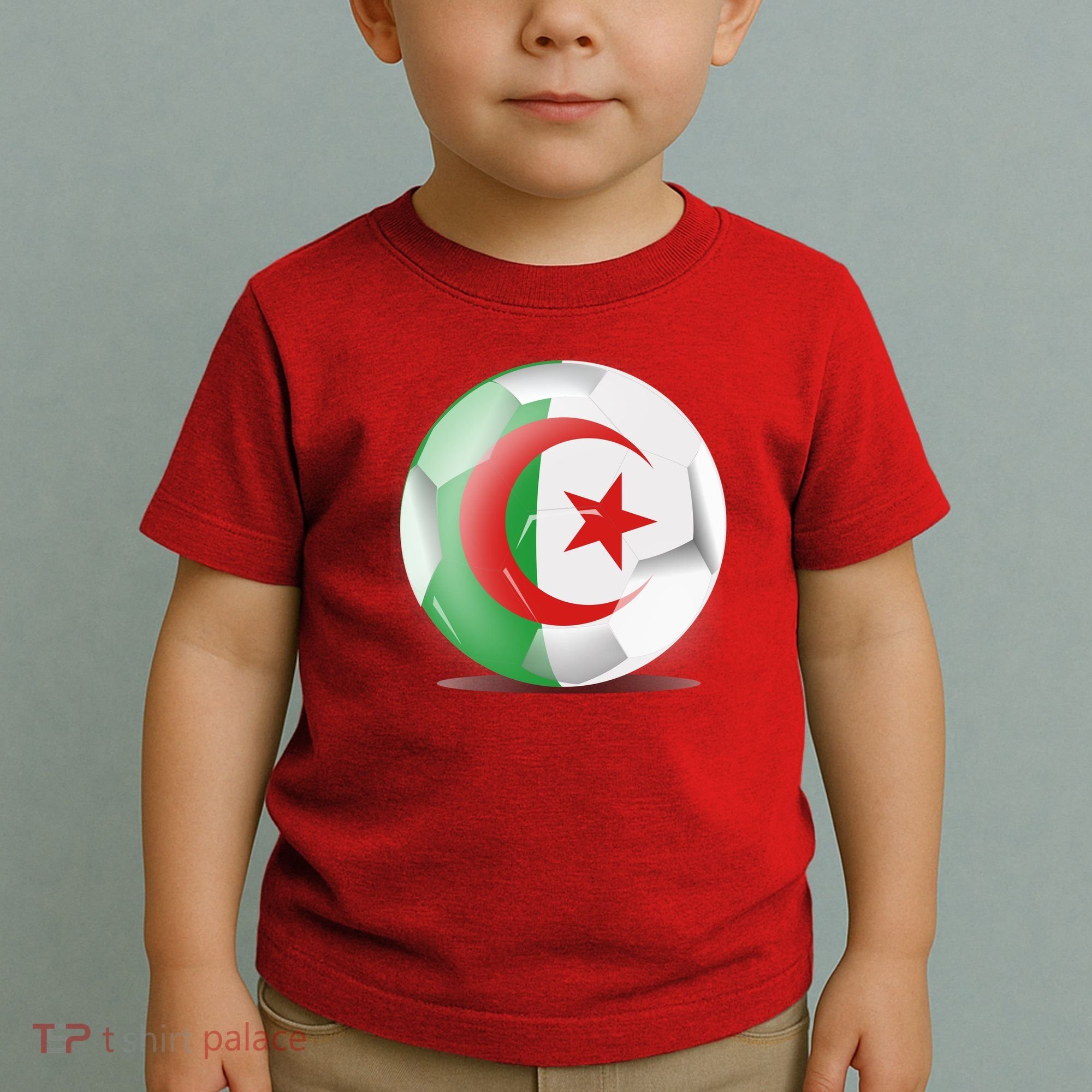 Soccer Ball Country Flag Algeria Toddler T-Shirt