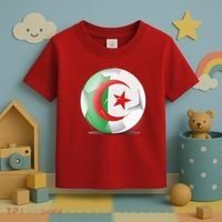 Soccer Ball Country Flag Algeria Toddler T-Shirt thumb 3