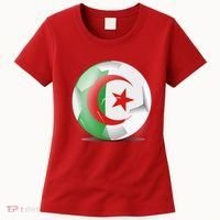 Soccer Ball Country Flag Algeria Women's T-Shirt thumb 0