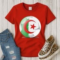 Soccer Ball Country Flag Algeria Women's T-Shirt thumb 3