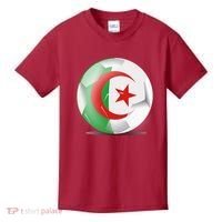 Soccer Ball Country Flag Algeria Kids T-Shirt thumb 0