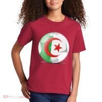 Soccer Ball Country Flag Algeria Kids T-Shirt thumb 2