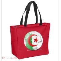 Soccer Ball Country Flag Algeria Tote Bag thumb 2
