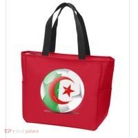 Soccer Ball Country Flag Algeria Tote Bag thumb 3