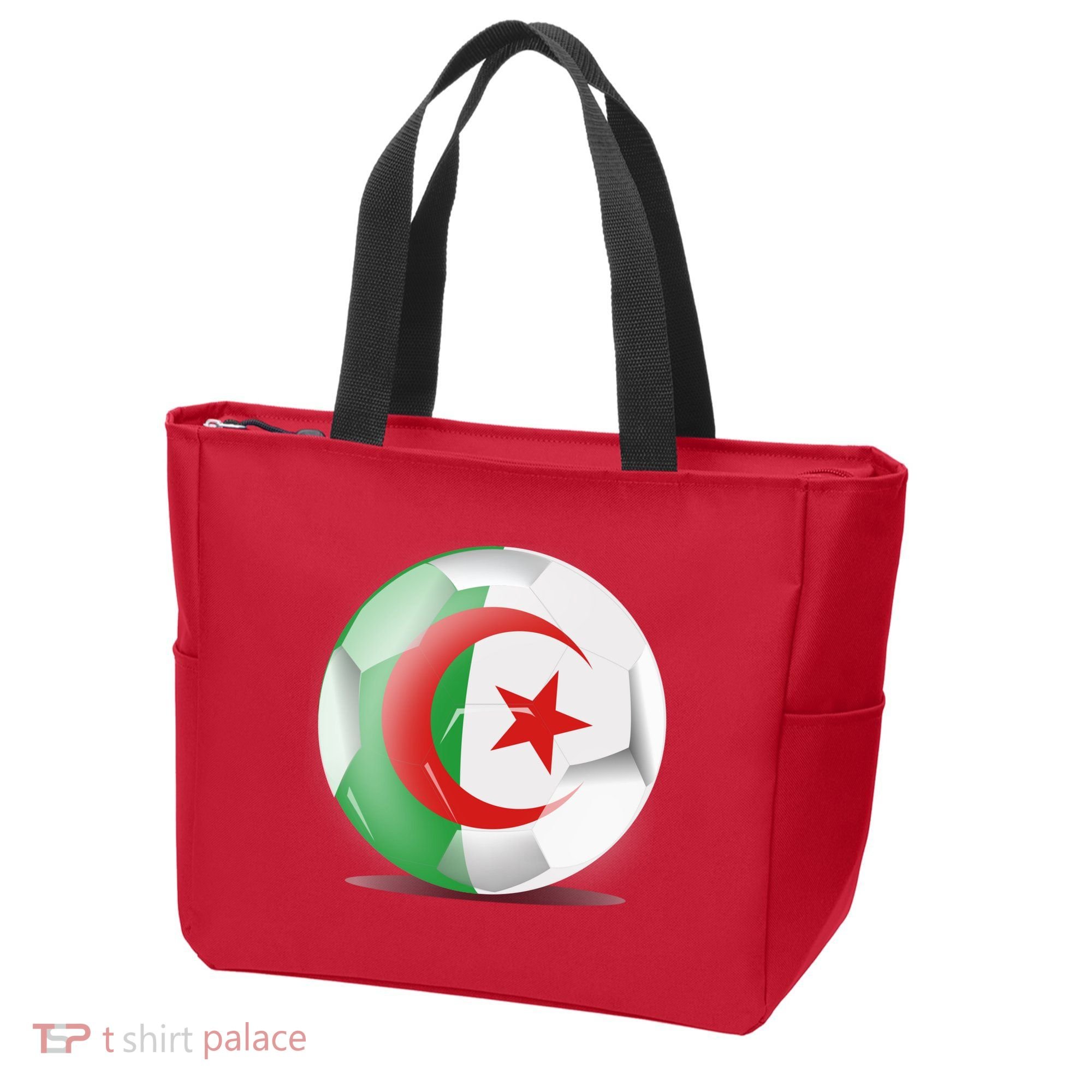 Soccer Ball Country Flag Algeria Tote Bag