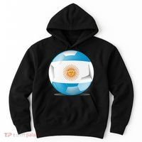 Soccer Ball Country Flag Argentina Hoodie thumb 0