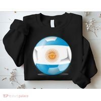 Soccer Ball Country Flag Argentina Sweatshirt thumb 2