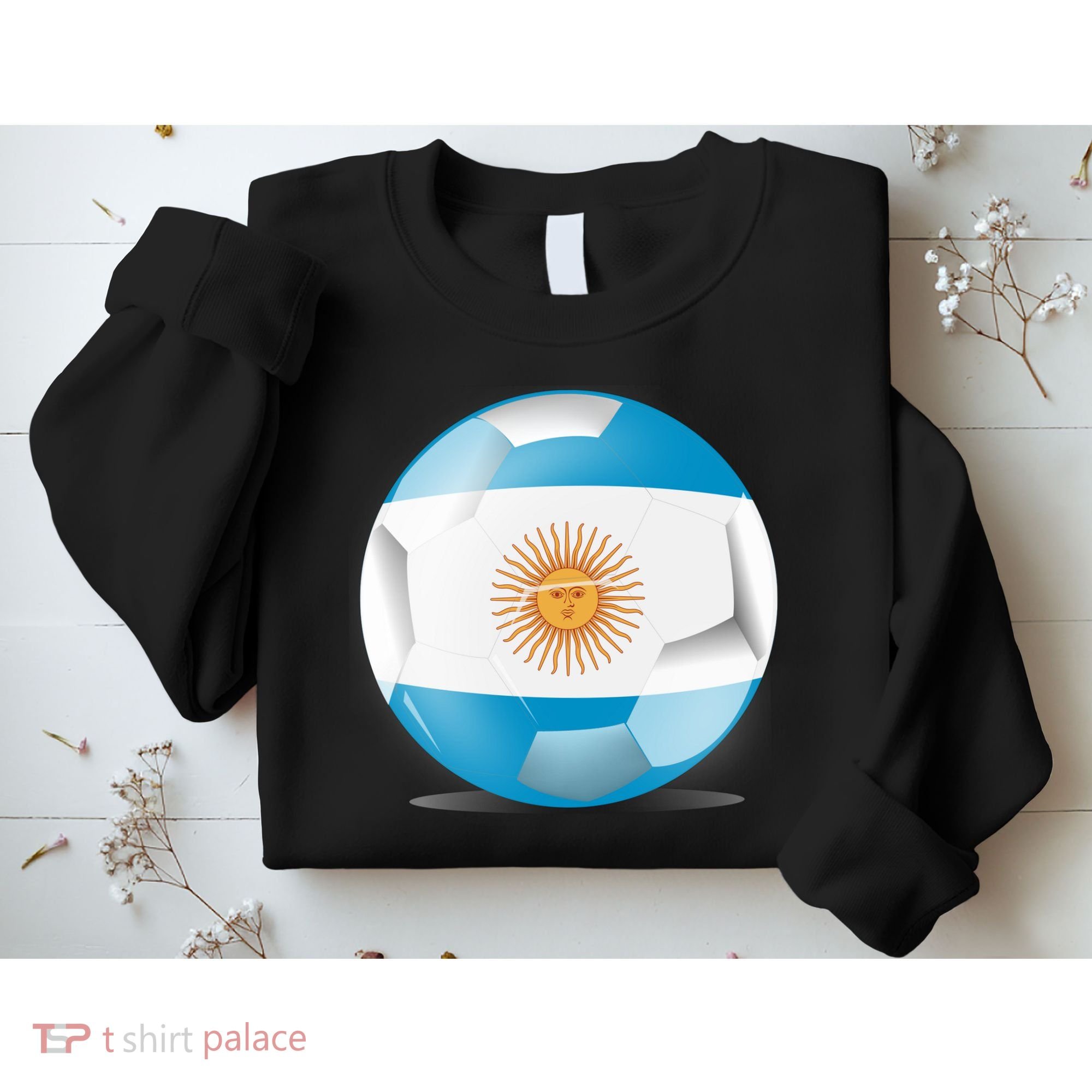 Soccer Ball Country Flag Argentina Sweatshirt