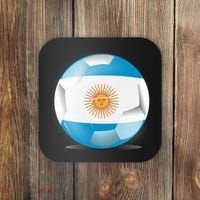 Soccer Ball Country Flag Argentina Coaster thumb 0