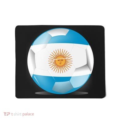 Soccer Ball Country Flag Argentina Mousepad