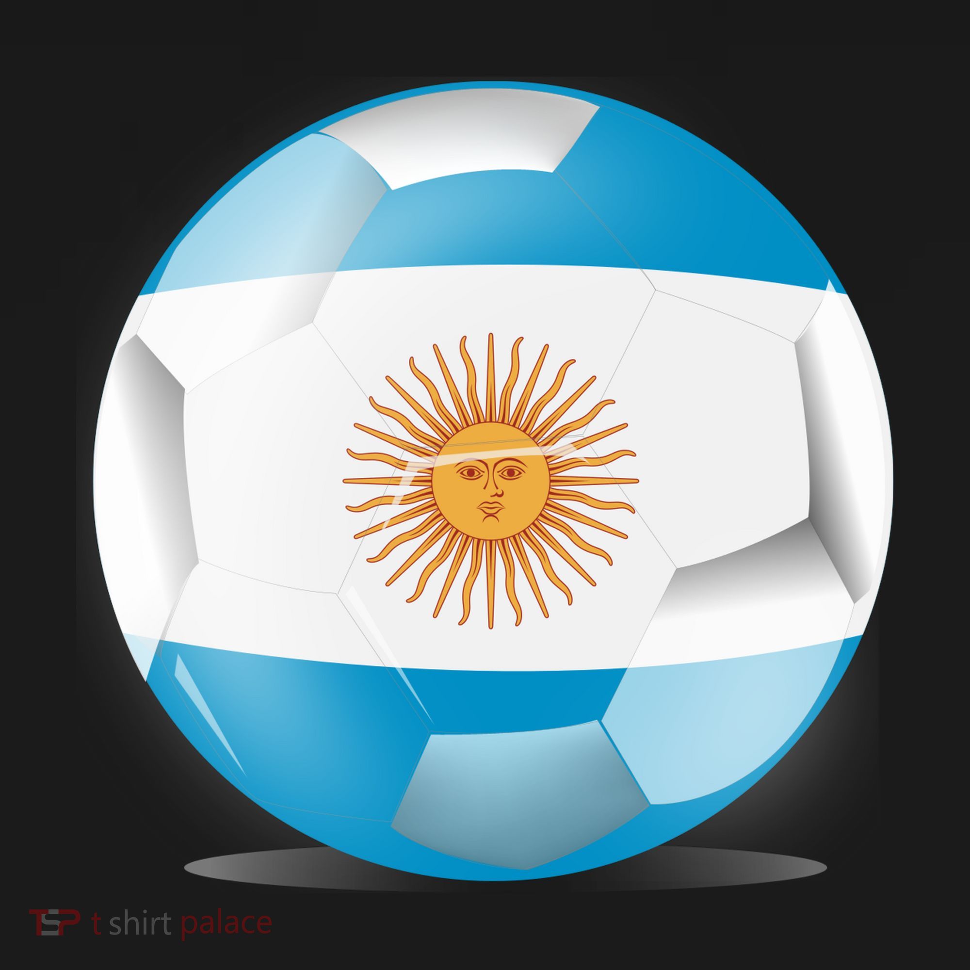 Soccer Ball Country Flag Argentina Mousepad