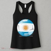 Soccer Ball Country Flag Argentina Women's Tank Top thumb 3
