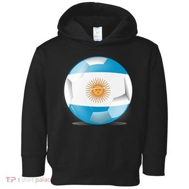 Soccer Ball Country Flag Argentina Toddler Hoodie