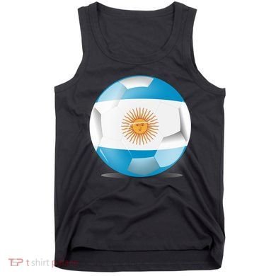 Soccer Ball Country Flag Argentina Tank Top