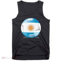 Soccer Ball Country Flag Argentina Tank Top thumb 0
