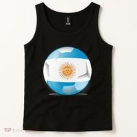 Soccer Ball Country Flag Argentina Tank Top thumb 2