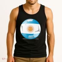 Soccer Ball Country Flag Argentina Tank Top thumb 3