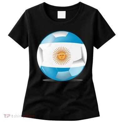 Soccer Ball Country Flag Argentina Women's T-Shirt