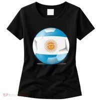 Soccer Ball Country Flag Argentina Women's T-Shirt thumb 0