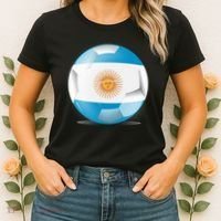 Soccer Ball Country Flag Argentina Women's T-Shirt thumb 2