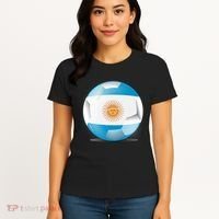 Soccer Ball Country Flag Argentina Women's T-Shirt thumb 4