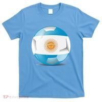 Soccer Ball Country Flag Argentina T-Shirt thumb 0