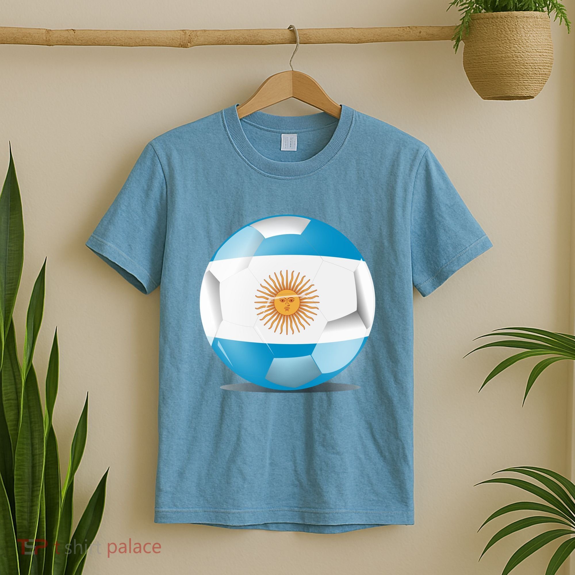 Soccer Ball Country Flag Argentina T-Shirt