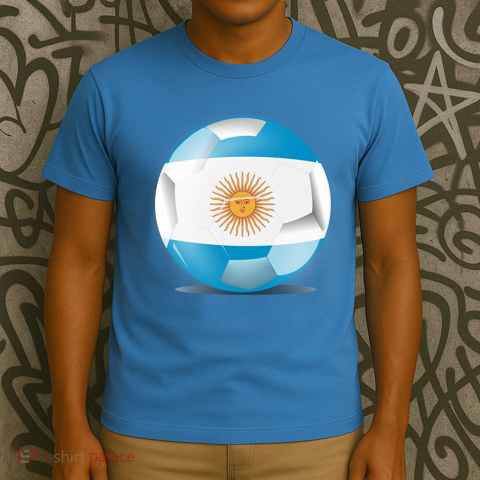 Soccer Ball Country Flag Argentina T-Shirt