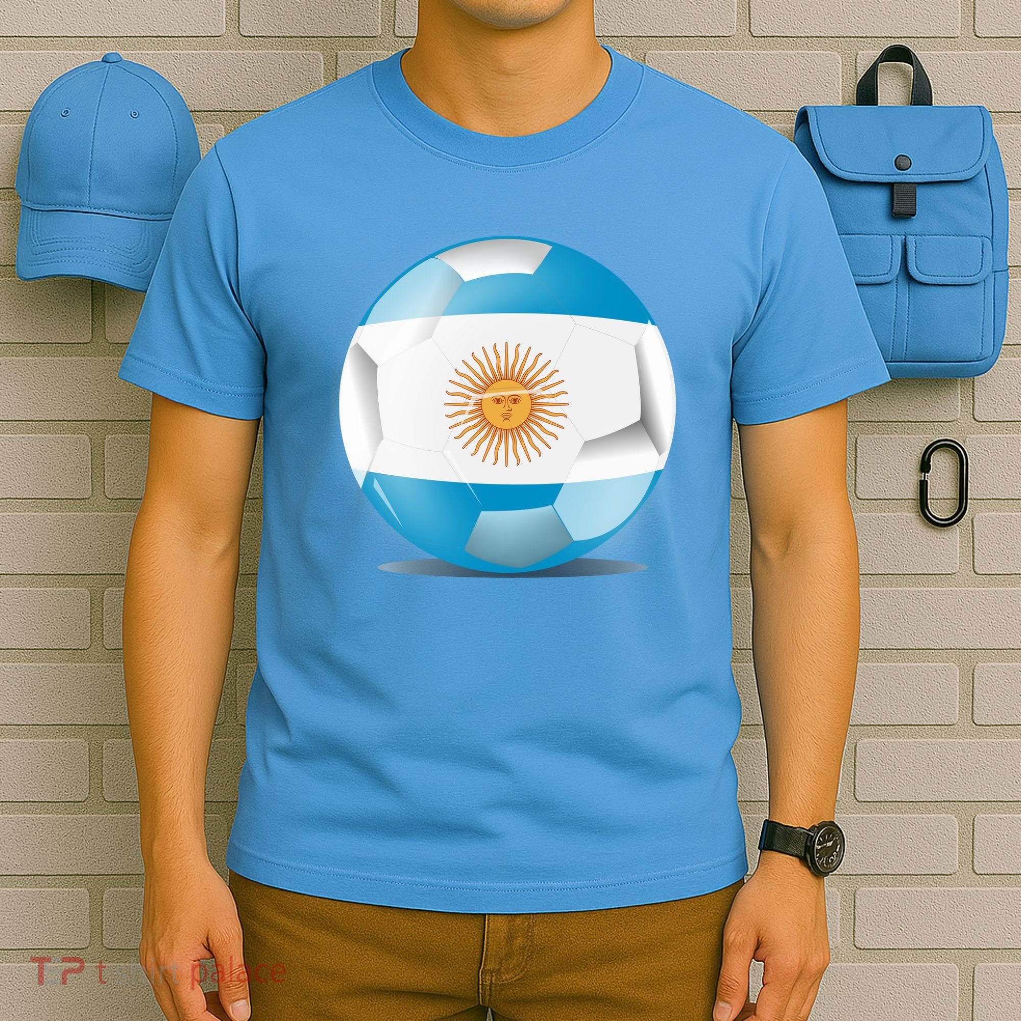 Soccer Ball Country Flag Argentina T-Shirt