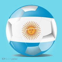 Soccer Ball Country Flag Argentina T-Shirt thumb 6