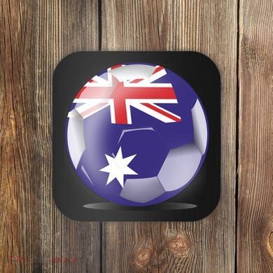 Soccer Ball Country Flag Australia Coaster