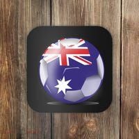 Soccer Ball Country Flag Australia Coaster thumb 0