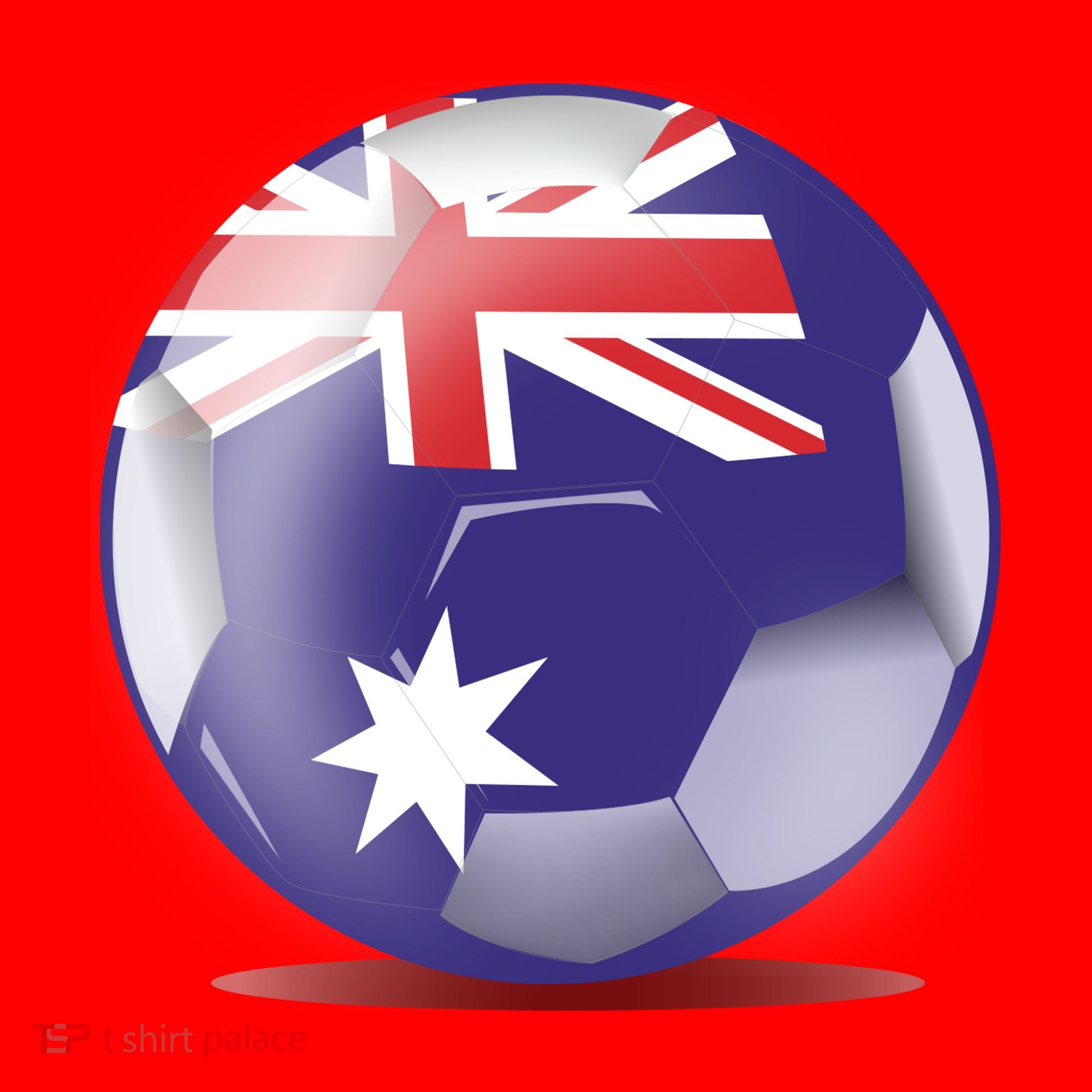 Soccer Ball Country Flag Australia Santa Hat