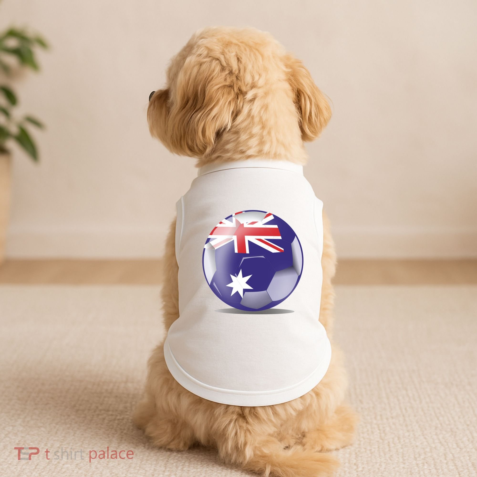 Soccer Ball Country Flag Australia Doggie Tank