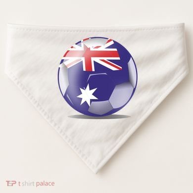 Soccer Ball Country Flag Australia USA-Made Doggie Bandana