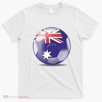 Soccer Ball Country Flag Australia T-Shirt thumb 0