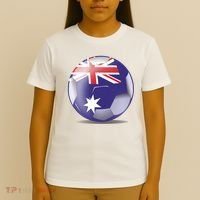 Soccer Ball Country Flag Australia T-Shirt thumb 4