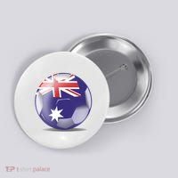 Soccer Ball Country Flag Australia Button thumb 0
